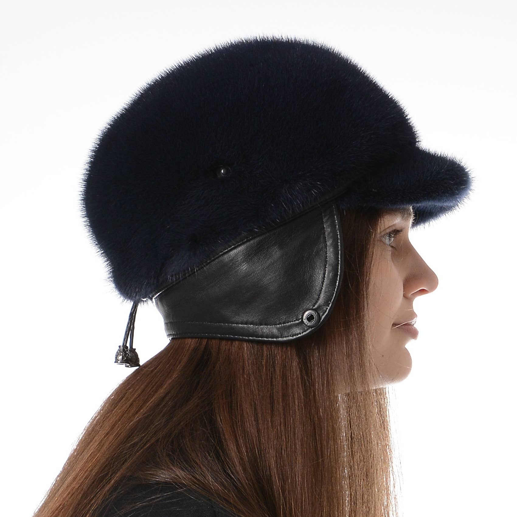 FurStyleUa - Vente Béret – femme - Chapeau en fourrure de vison pour femme, chapeau d'hiver en fourrure russe, véritable chapeau en fourrure.6