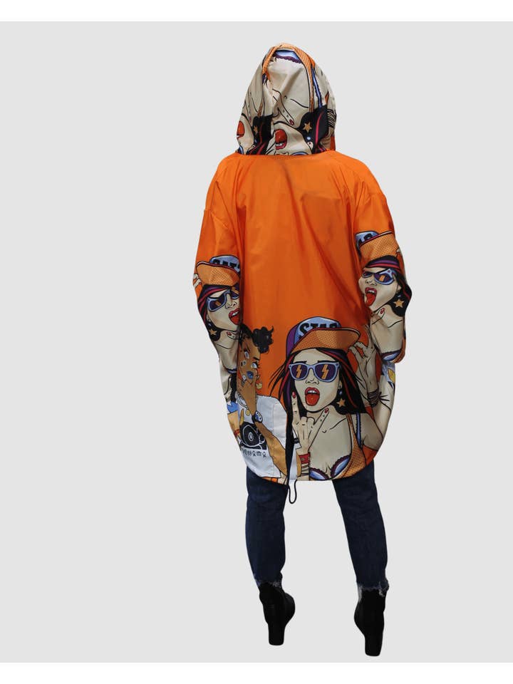 BanBat - Wholesale Raincoat - Women's - Printed hooded raincoat - REF: 20266-35