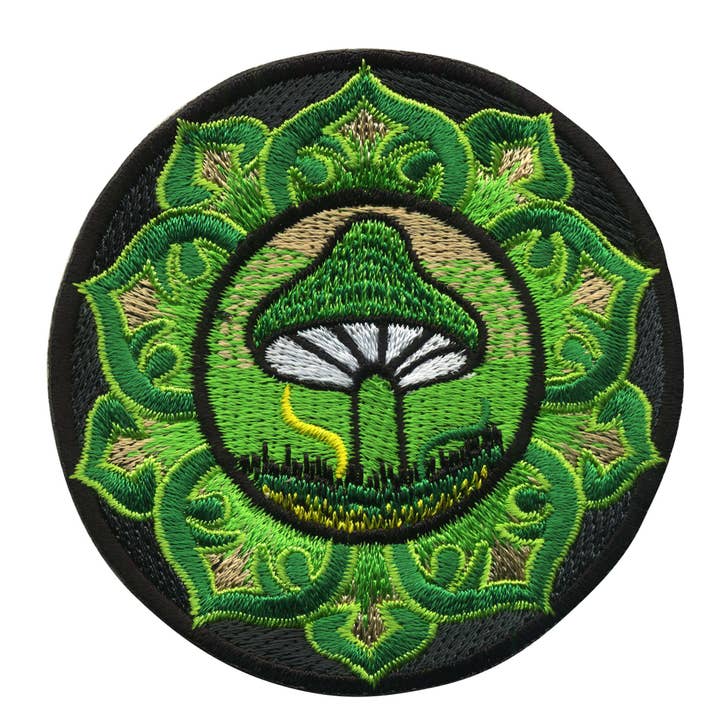 Écusson champignon vert patch pour la vente par Tribal Trade GmbH