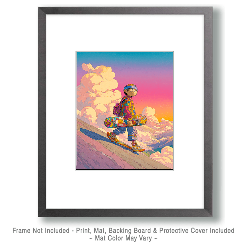 Mowbi - Wholesale Art Print - Oshare Skateboarder Japanese Pop Art Print - 8"x10" Artwork for 11"x14" Frame1