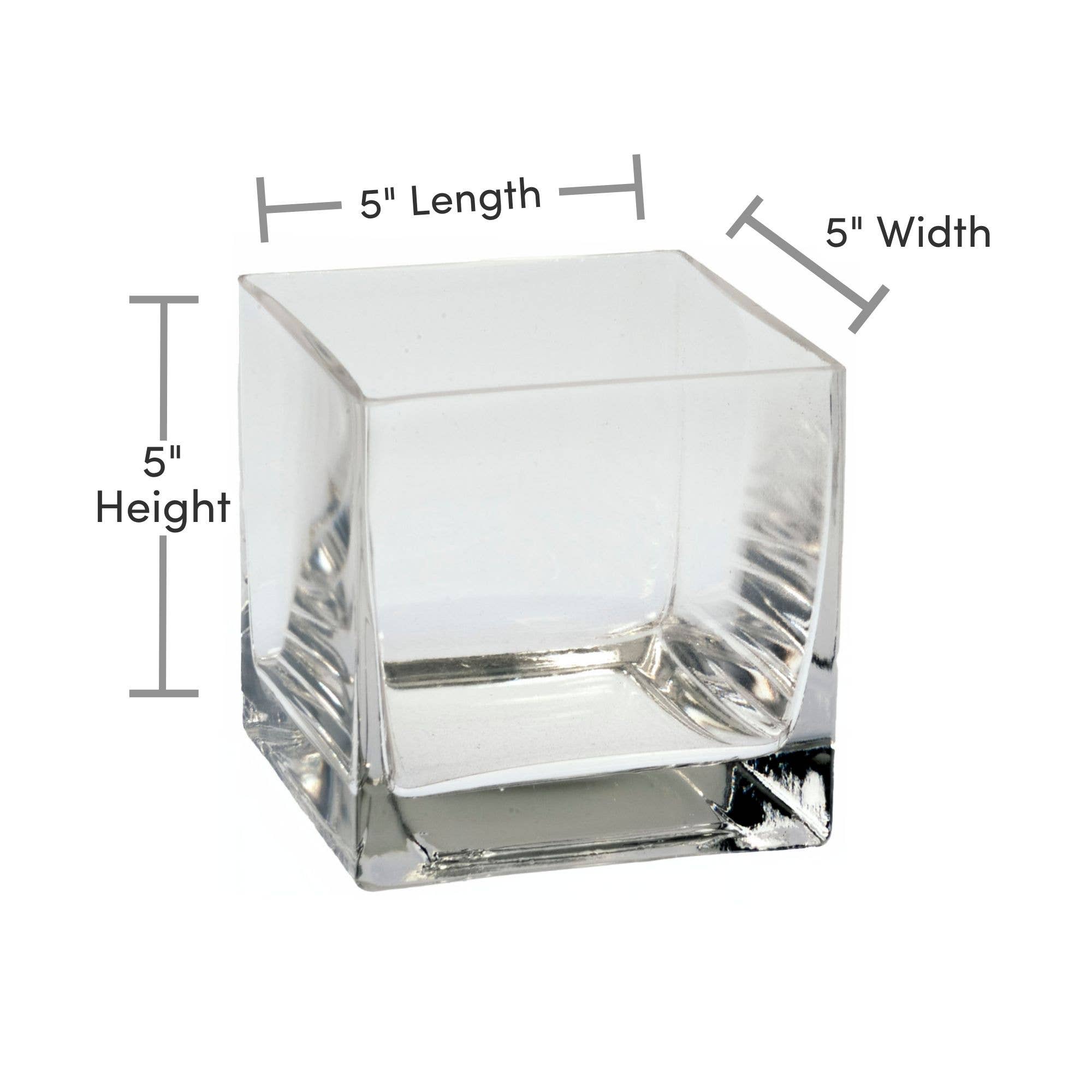 Jacobson - Wholesale Vase - 5"H Cube Vase - Clear Glass1
