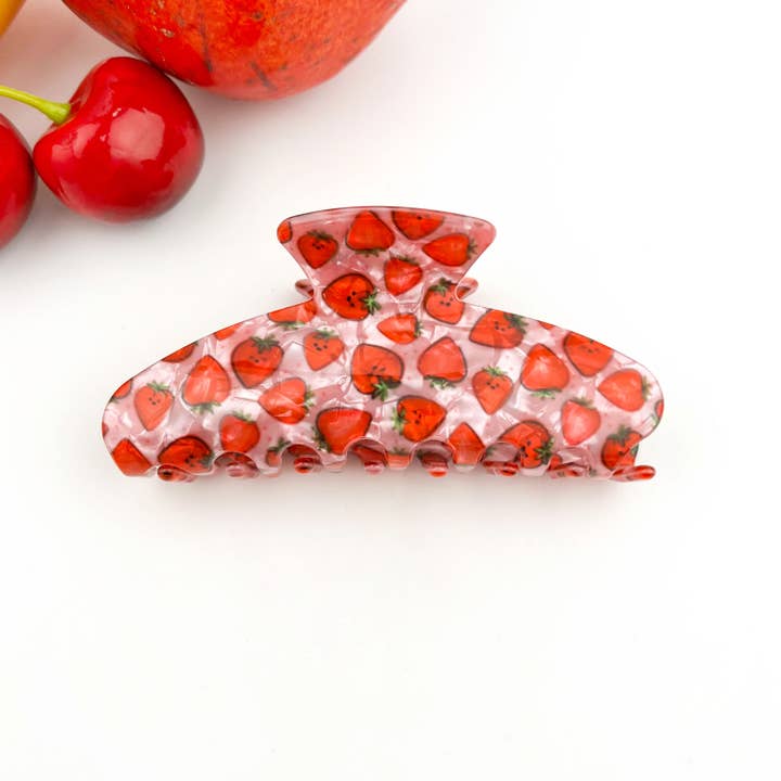 TheDivaSoap - Wholesale Hair Clip - Women's - Fruity Hair Clip, Cherry & Strawberry Hair Claw Clip4