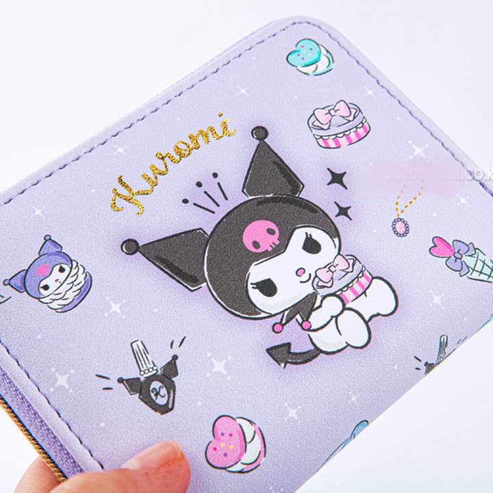 K-Wonderland – wholesale Wallet – Women's – Sanrio Characters Gold Zipper Charm Wallet Card Money Pouch9