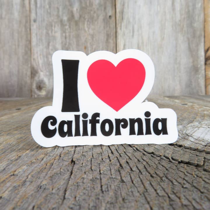 I Love California Sticker I Heart Waterproof Souvenir California Pride Travel Sticker for wholesale by Kirk's Krafts