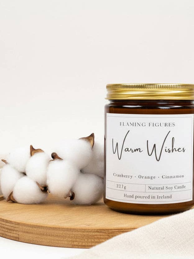 Varme Ønsker Lys | Tranebær Appelsin Kanel Sojavoks for engroshandel hos Flaming Figures