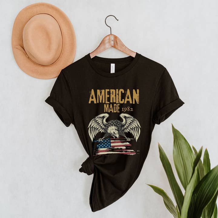 American Made Tee for wholesale by LA PRINT AND STITCH