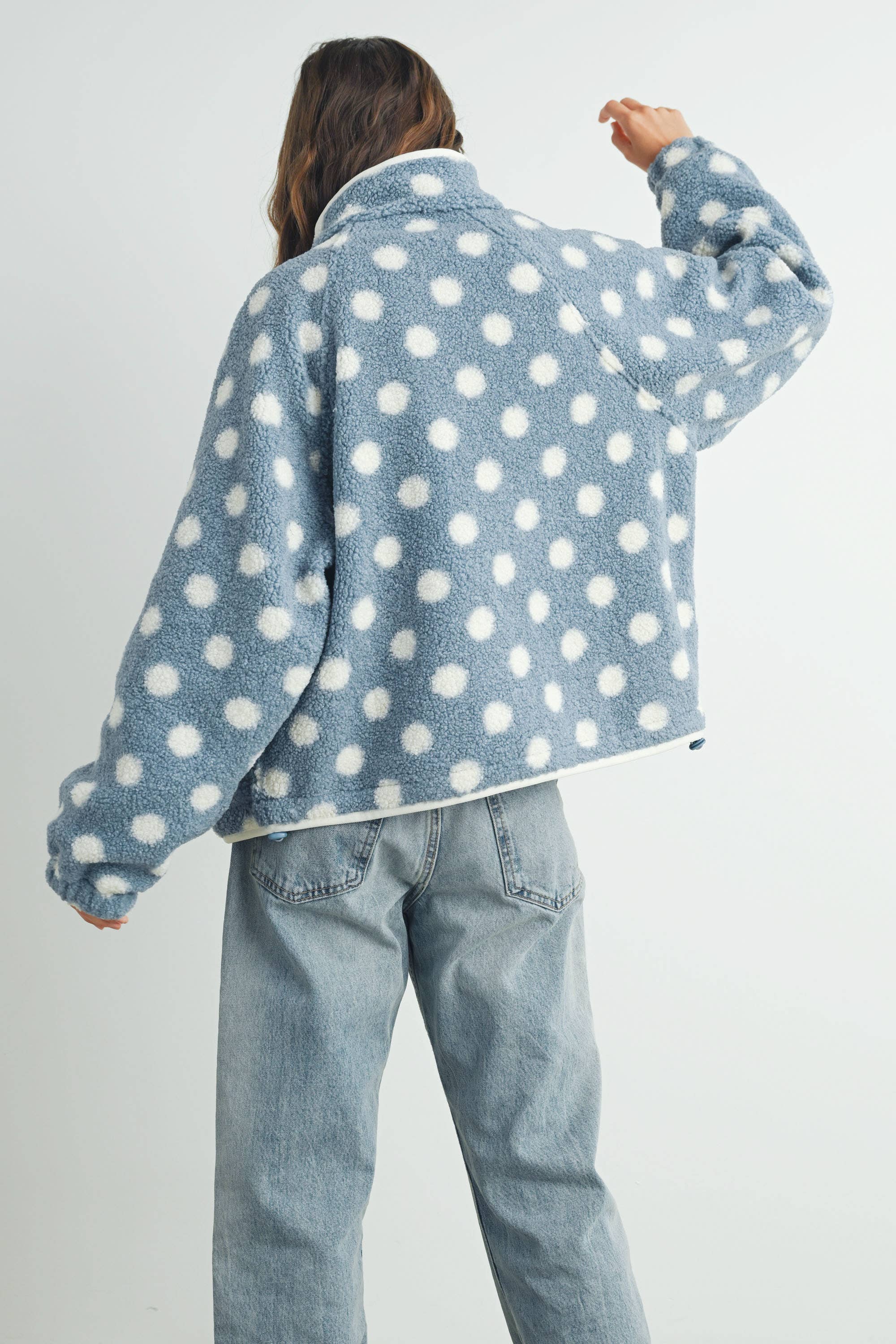 BUTTERMELON - Wholesale Jacket - Women's - Fall/Winter Polka Dot Button Down Jacket - BMJ742026