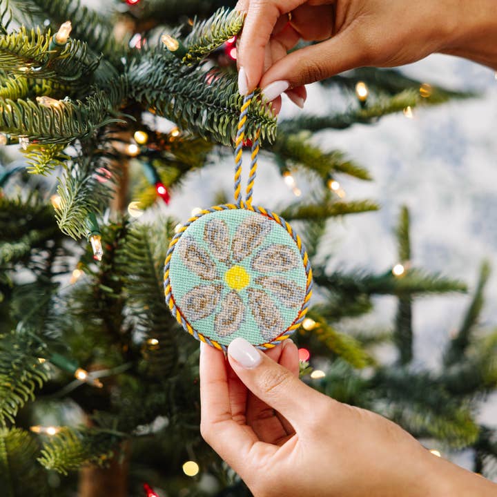 Furbish Studio - Wholesale Ornament - Needlepoint Icon Ornament - Oyster3