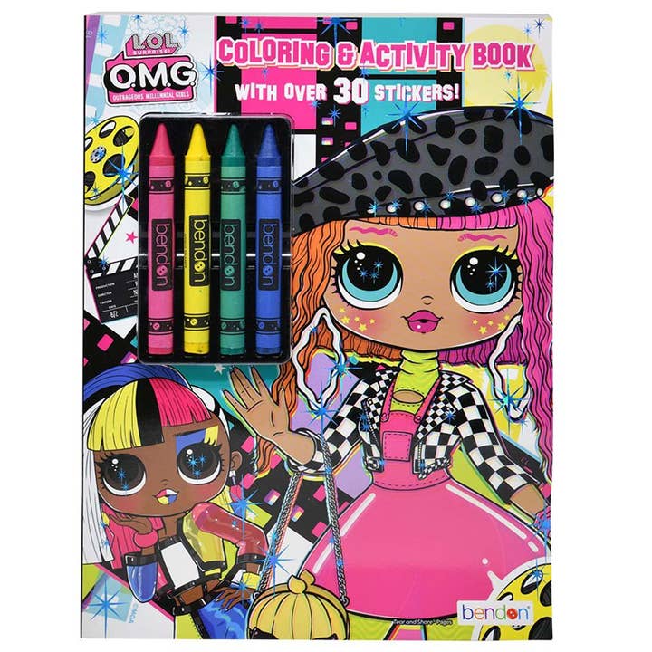Deluxe Import Trading - Wholesale Activity Pad - Kids & Baby - LOL Surprise OMG Color & Activity W/ Crayons