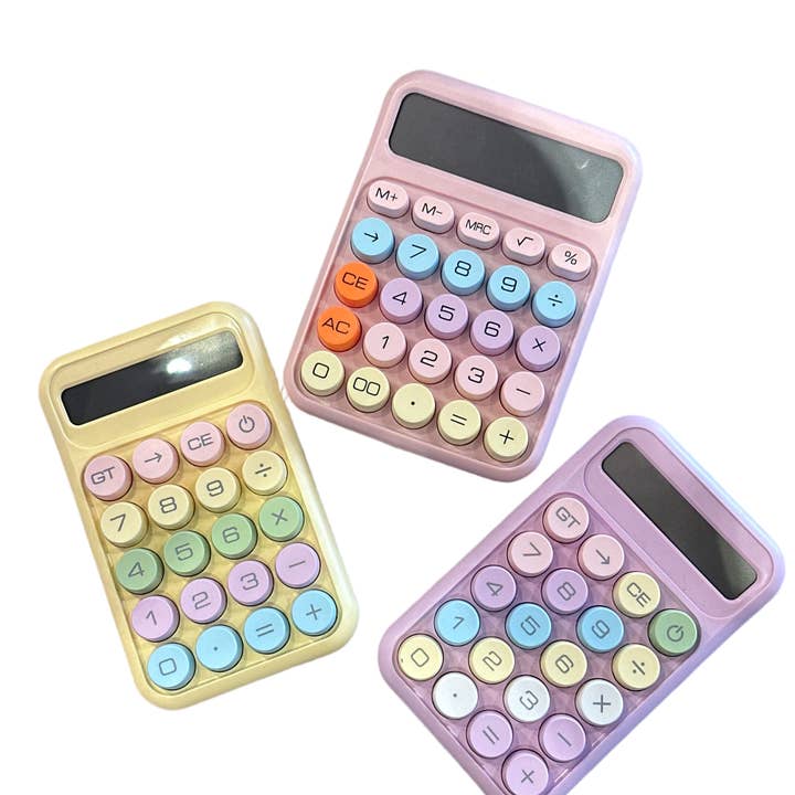 Small Colorful Desk Calculator for wholesale by kierst
