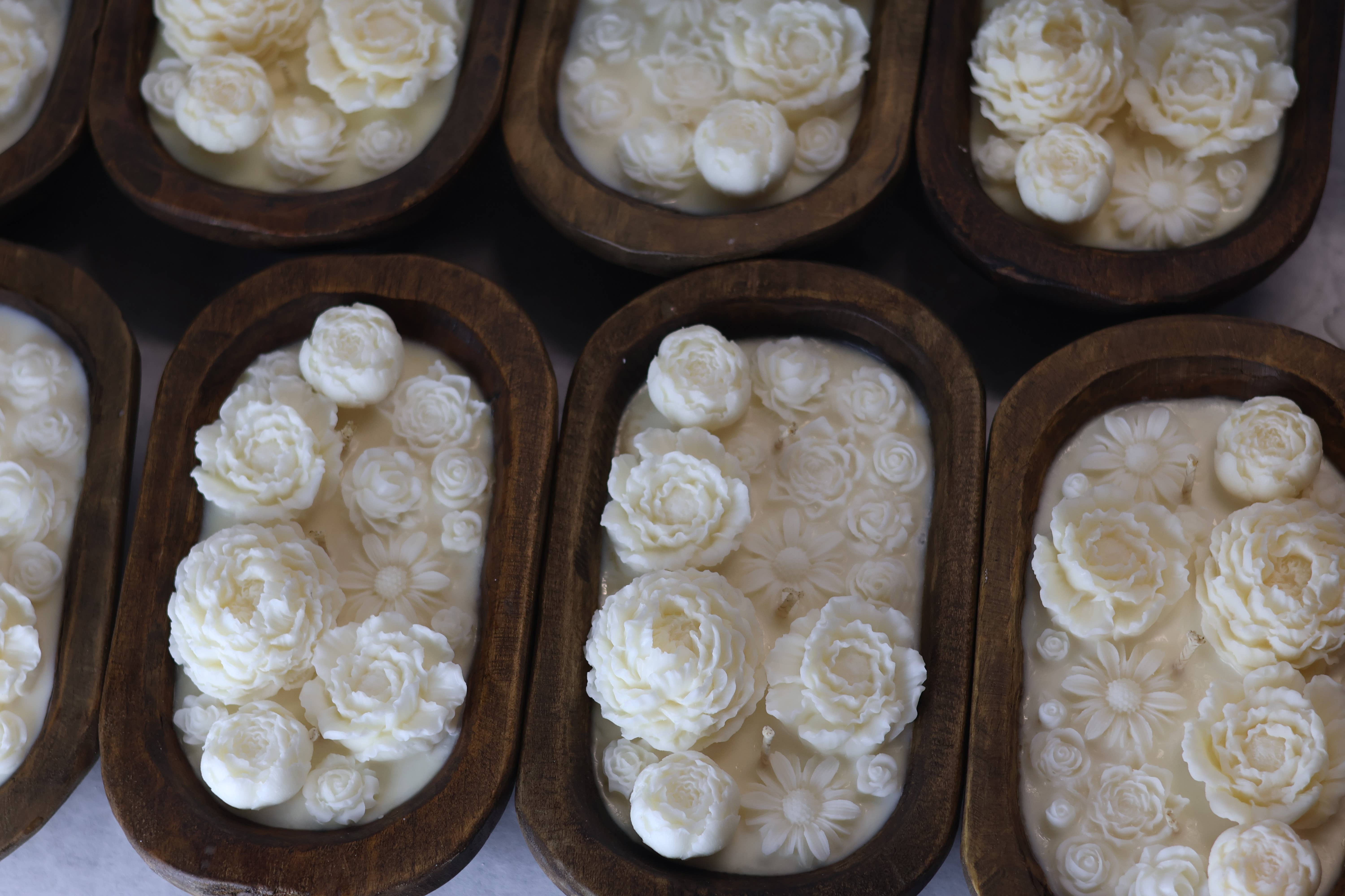 Agaboo Candle – Vela em jarro/copo por atacado – Vela de Taça de Massa Floral de Luxo 2,5x9,5in - Recipiente3