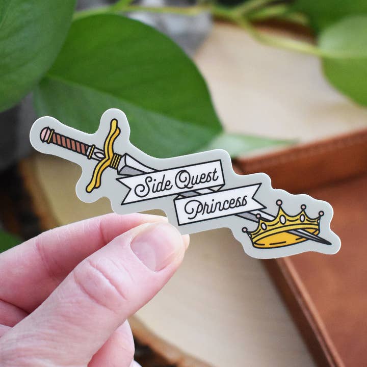 Autocollant Princesse de Quête Secondaire pour la vente par Wild North Co