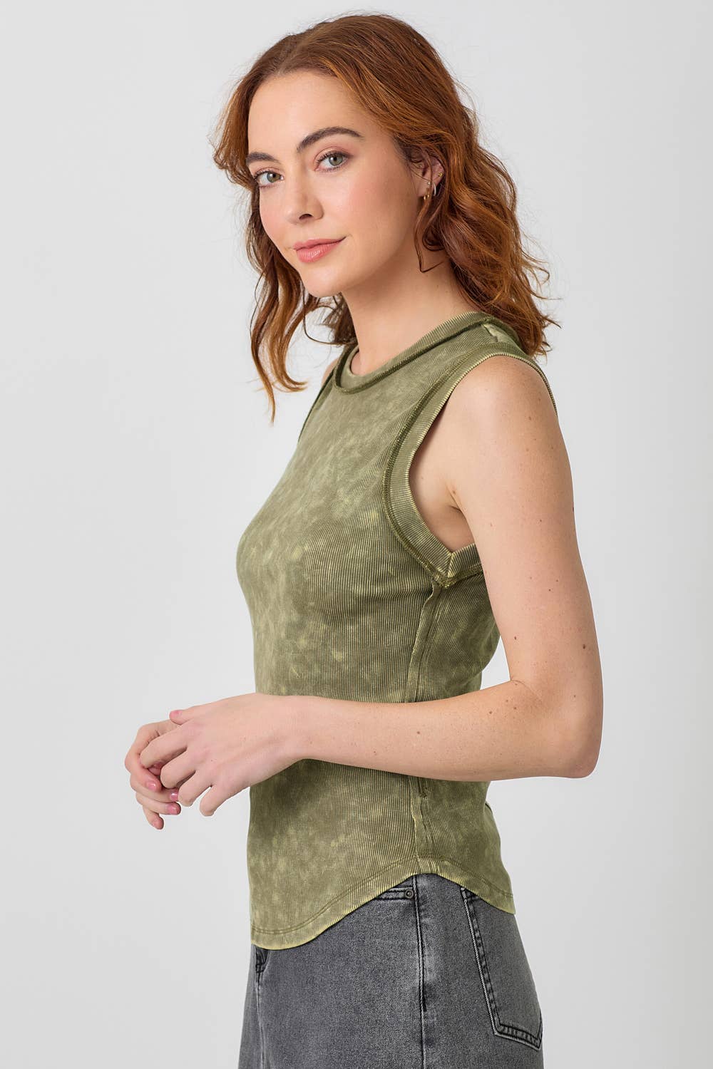 Mystree - Wholesale Tank Top - Women's - 60556 Exposed Seaming Ribbed Tank22