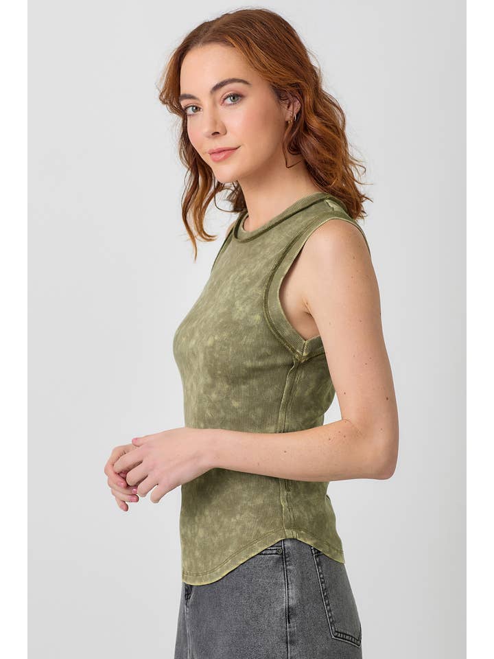 Mystree - Wholesale Tank Top - Women's - 60556 Exposed Seaming Ribbed Tank22