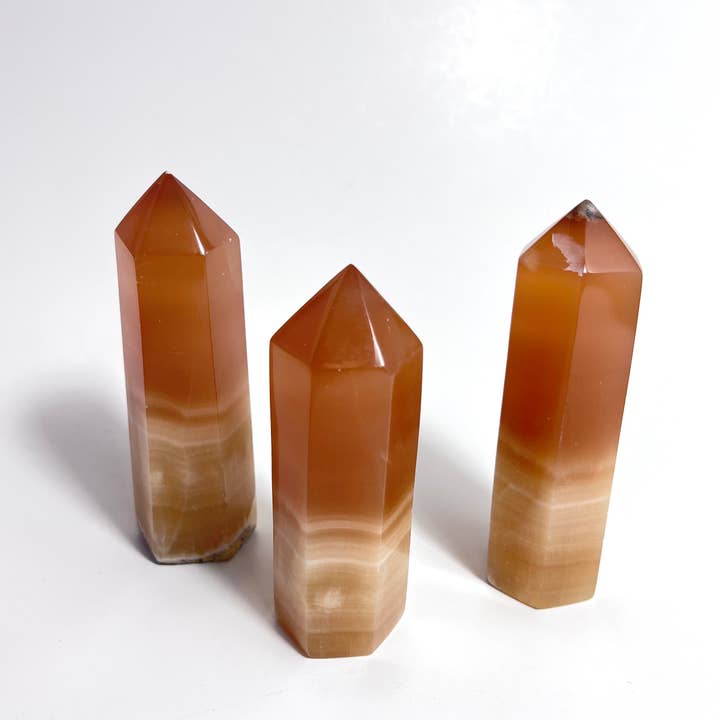 Moonlight Trail - Wholesale Spiritual Stone/Crystal - Honey Calcite | Tower