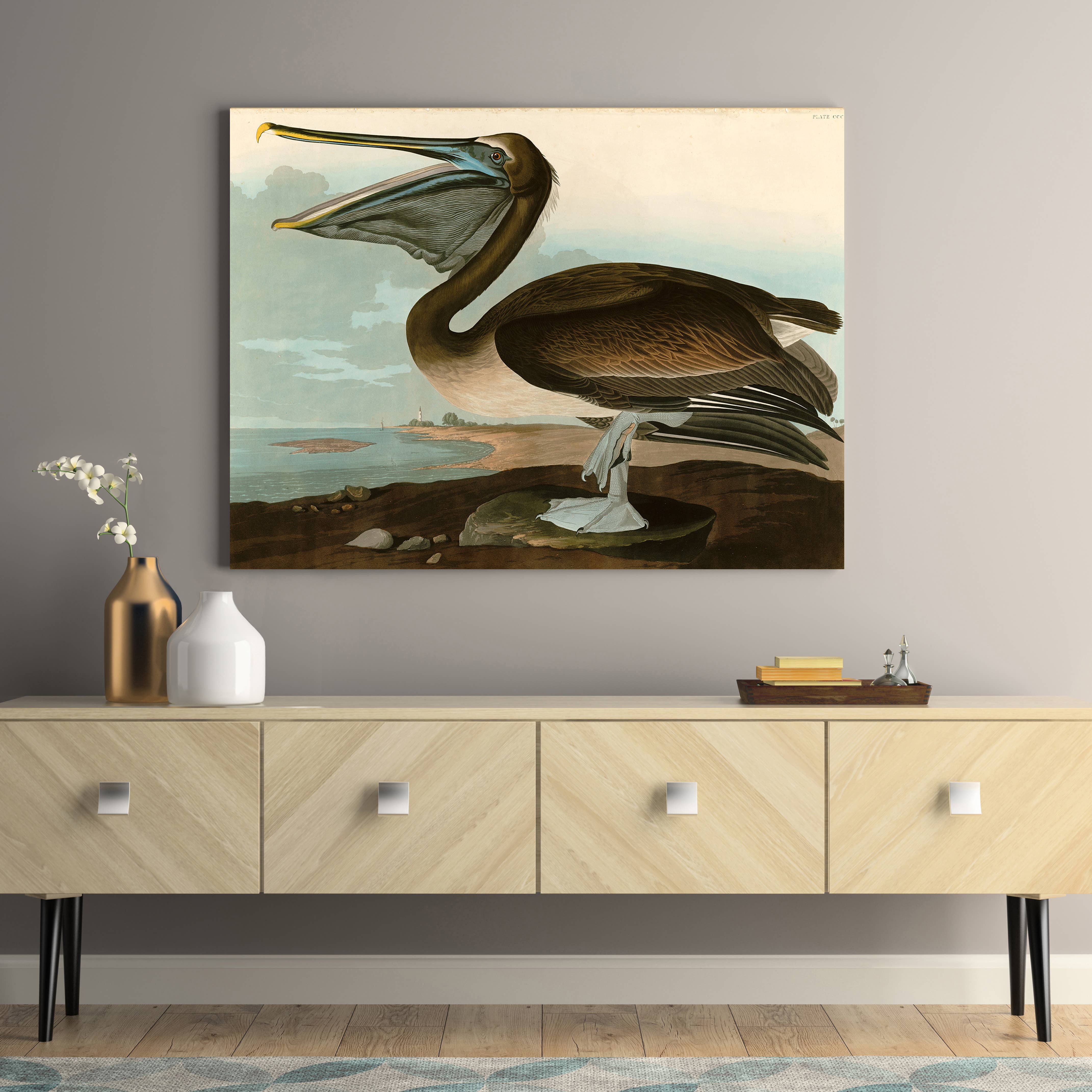 Selected Artworks Italia - Venta al por mayor Ilustración - Pintura clásica en lienzo: Audubon, Pelícano americano1
