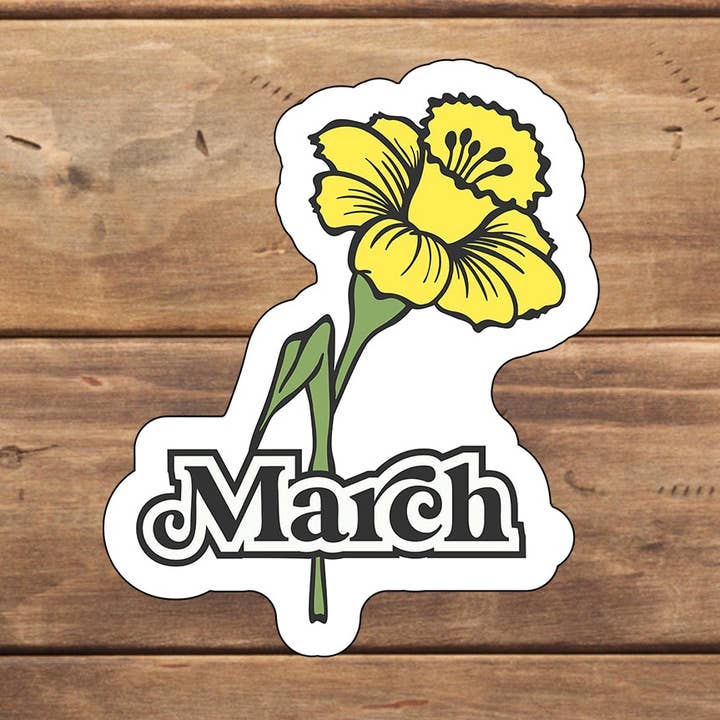 Autocollant de fleurs de mars pour la vente par C3DAR Design