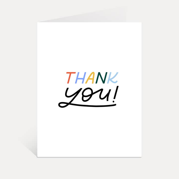 Rainbow Thank You Card | Colorful Appreciation Cards for wholesale by Just Follow Your Art