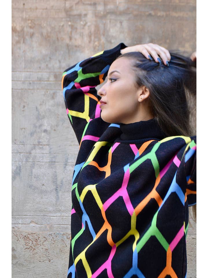 Flipa Barcelona - Vendita all'ingrosso Maglione tricot - Donna - Maglione in rete colorato