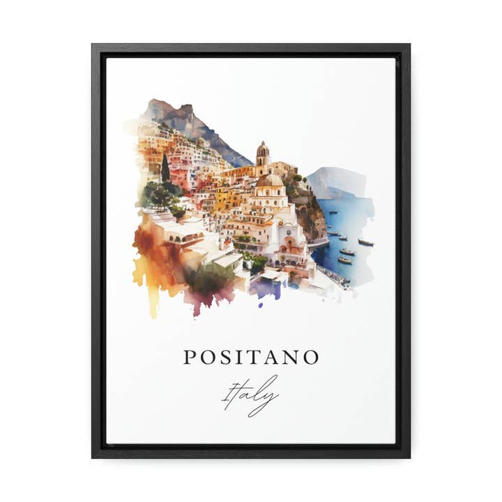 Premium Travel Art - Wholesale Art Print - Positano Italy wall art - Italy, Positano poster, Positano Italia Wedding gift, Positano Birthday present, Custom Text, Personalized Gift5
