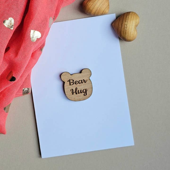 'Bear Hug' Teddy Pocket Token And Card for wholesale by Nest