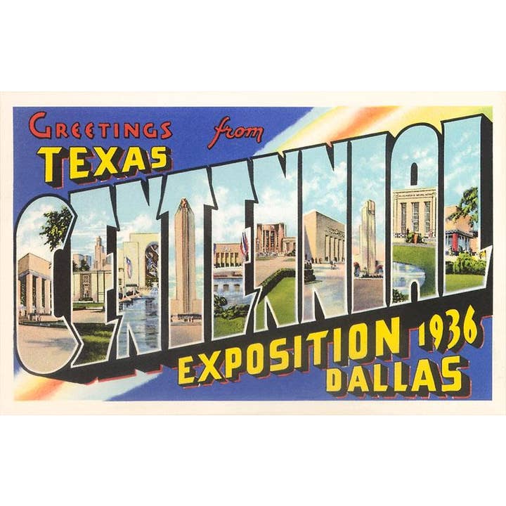 Postkarte TX-730 Grüße von der Texas Centennial, 1936 für den Großhandel von Found Image Press