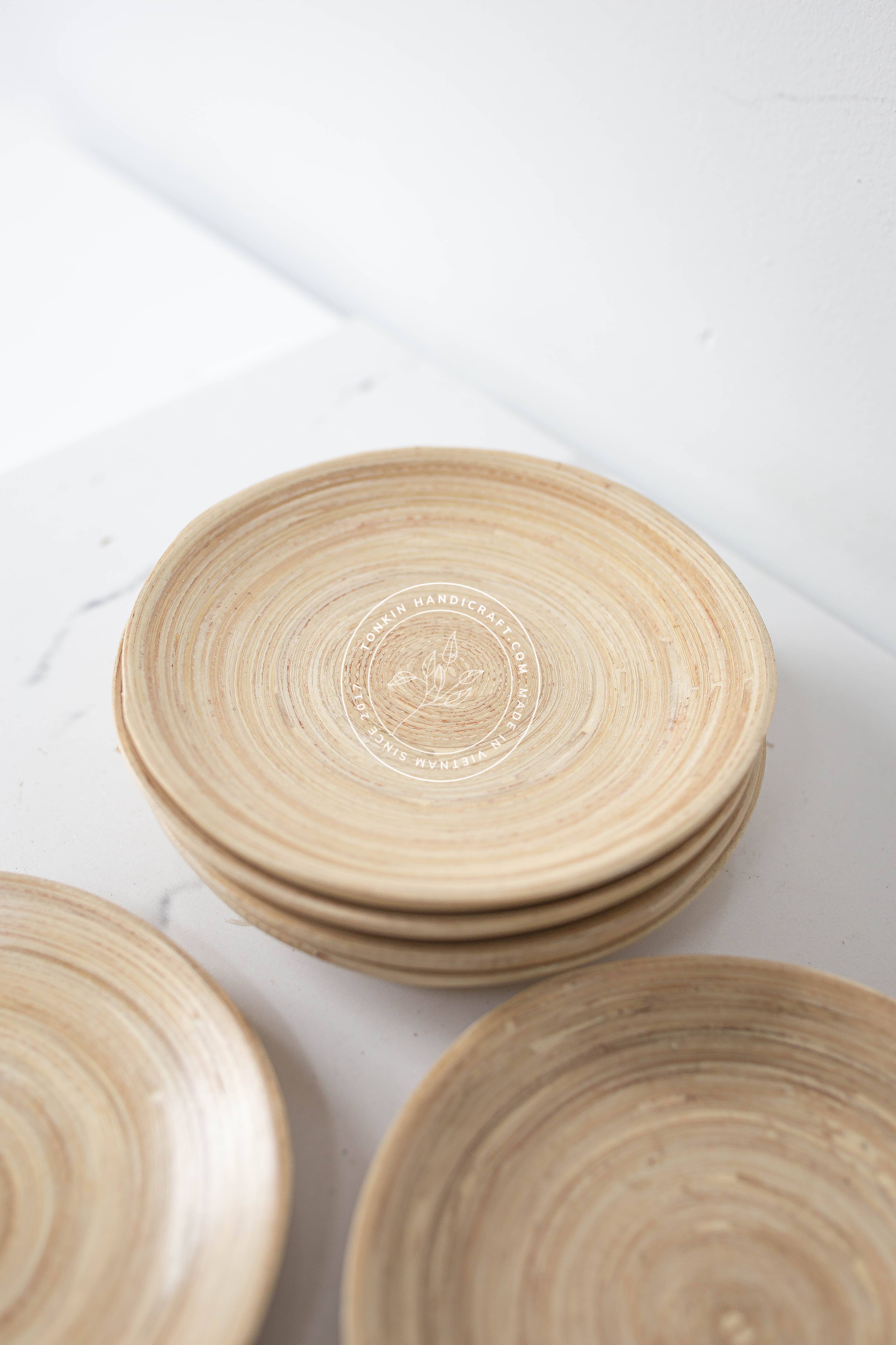 Tonkin Handicraft - Wholesale Dinner plate - Natural Bamboo Plate4