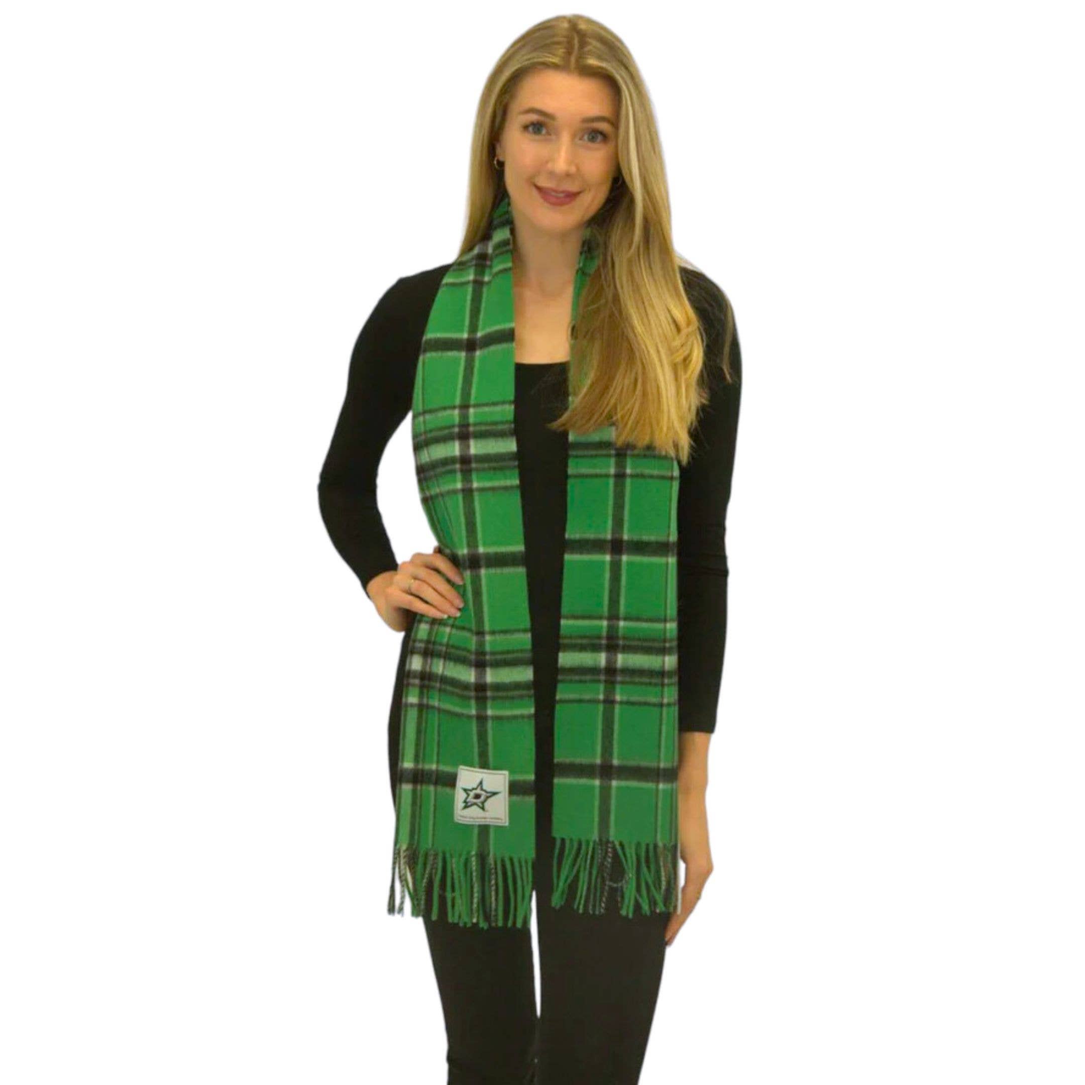 Patrick King Woollen Company – Engroshandel Tørklæde - Unisex – Dallas Stars ekstra langt lammeuld tørklæde1