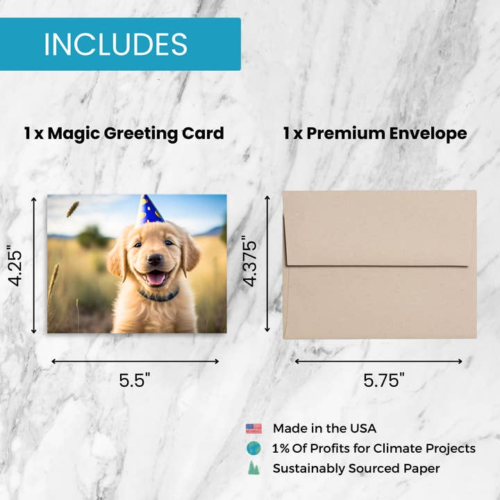 Magic Greetings - Wholesale Birthday Card - Happy Dog | Magic Birthday Card