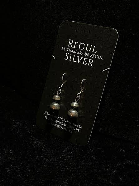 Preciosos pendientes artesanales de plata de ley con perlas navajo para venta al por mayor de Regul Silver