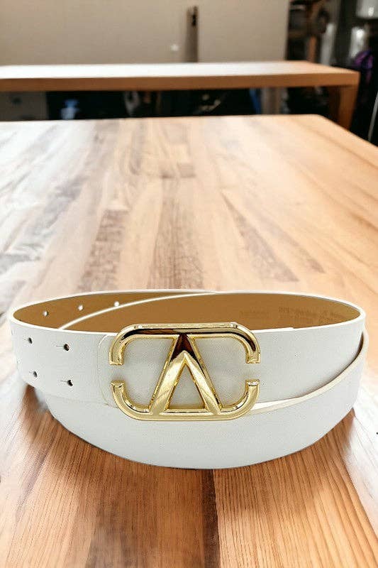 Andrea Bijoux - Wholesale Belt - Women's - Faux Leather V Buckle Fashion Belt1
