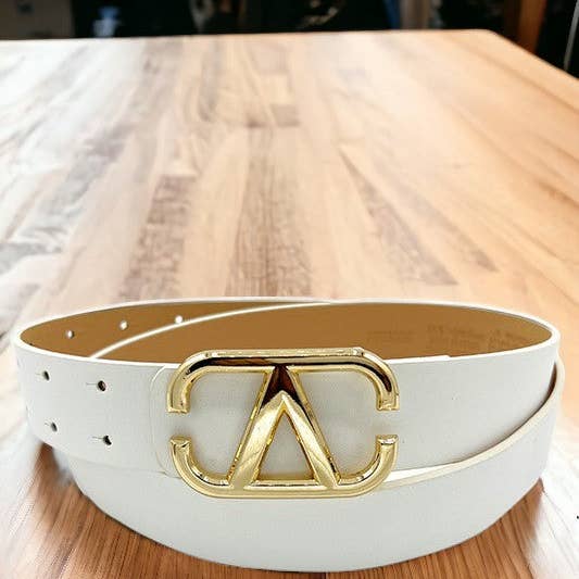 Andrea Bijoux - Wholesale Belt - Women's - Faux Leather V Buckle Fashion Belt1