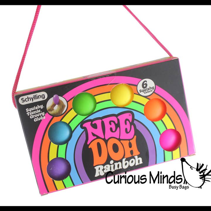 Curious Minds Toys - Wholesale Squishy Toy - Kids & Baby - 1 Nee-Doh Rainbow Teenie Tiny Nee-Doh 6 Pack Soft Doh Filled