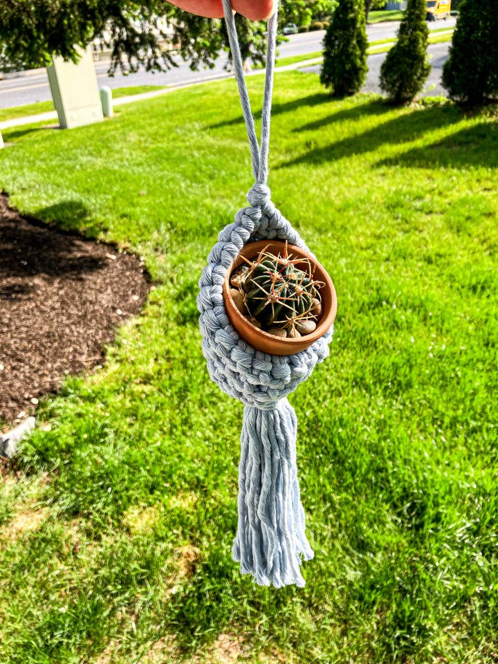 Air Plant Hanger Pod - Handmade Macrame Pot Holders for wholesale by Why Knot