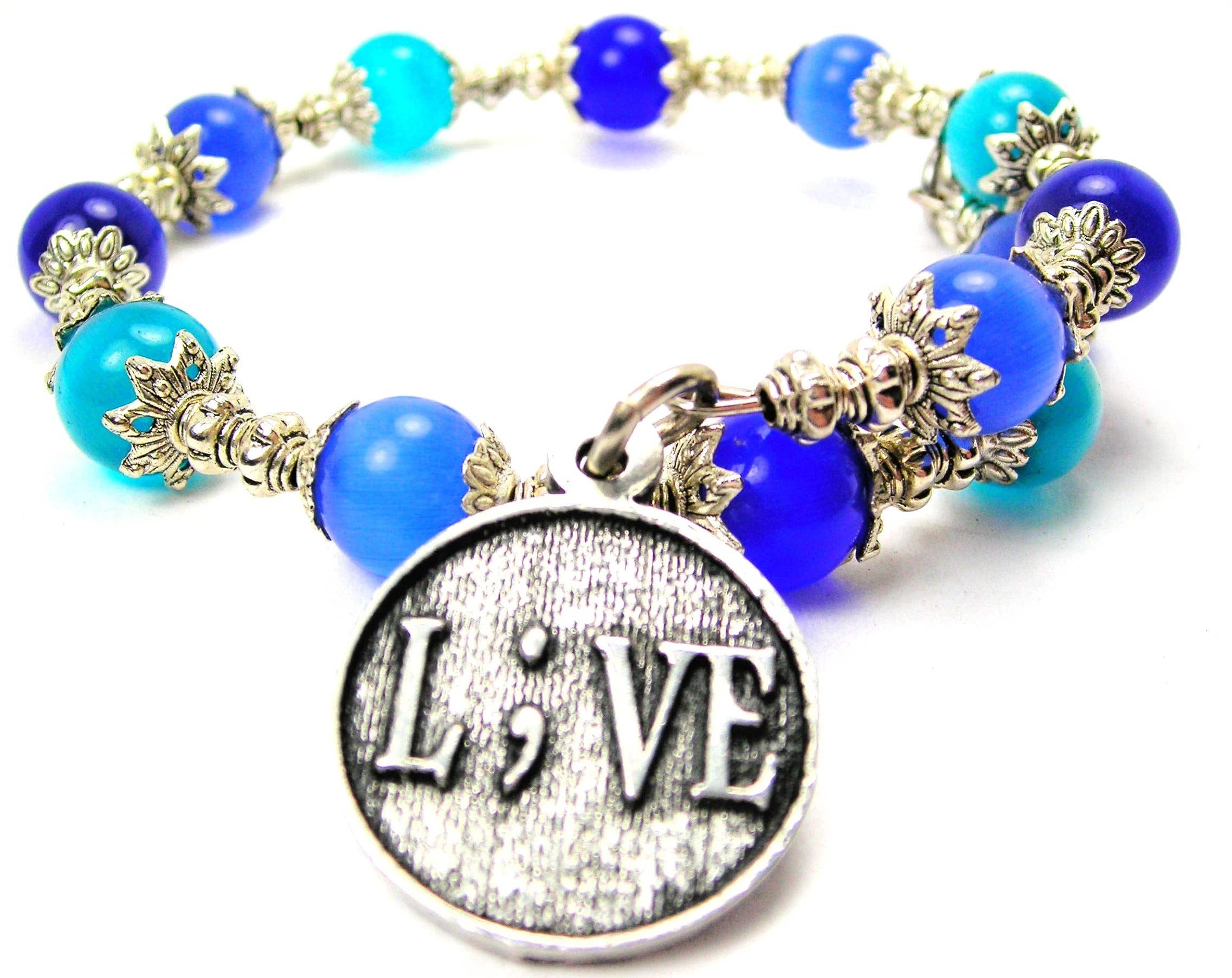 Chubby Chico Charms - Wholesale Charm/Dangle Bracelet - L;VE Cat's Eye Beaded Wrap Bracelet0