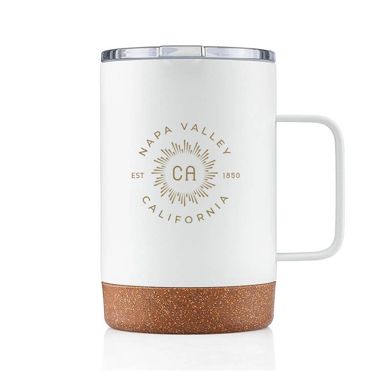 Mercantile 12 - Wholesale Insulated Mug/Tumbler - Custom BURST COLLECTION 16 Oz. Corky Stainless Mug 4