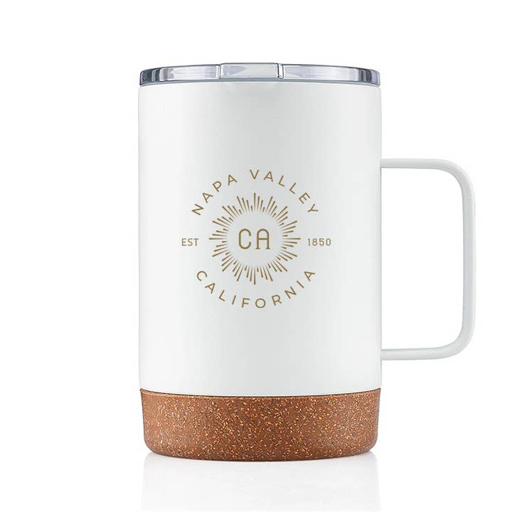 Mercantile 12 - Wholesale Insulated Mug/Tumbler - Custom BURST COLLECTION 16 Oz. Corky Stainless Mug 4