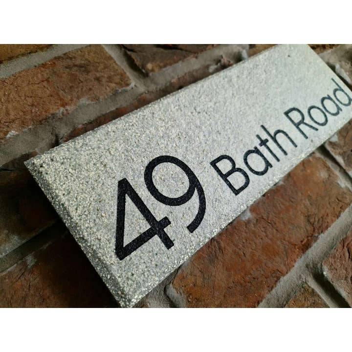 Sinal Ecostone Eco Friendly House - Cunha Esquerda com Um por atacado de The House nameplate company