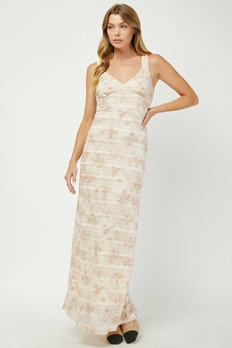 Creme VESTIDO MAXI DE RENDA 1995ND para venda a revendedores na Faire2