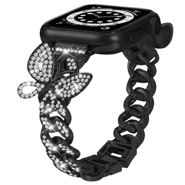 ShopTrendsNow - Wholesale Watch Band/Strap - Women's - Butterfly Crystal CZ Rhinestone Bling Apple Watch Band