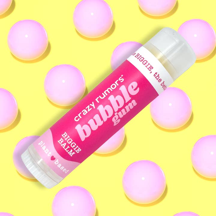 Helemaal natuurlijk, veganistische BIGGIE kauwgom lippenbalsem voor wholesale door Crazy Rumors