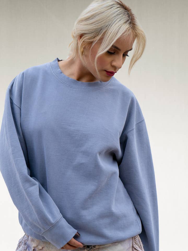 Crew Sweater Naturally Dyed for wholesale by MYM Organics