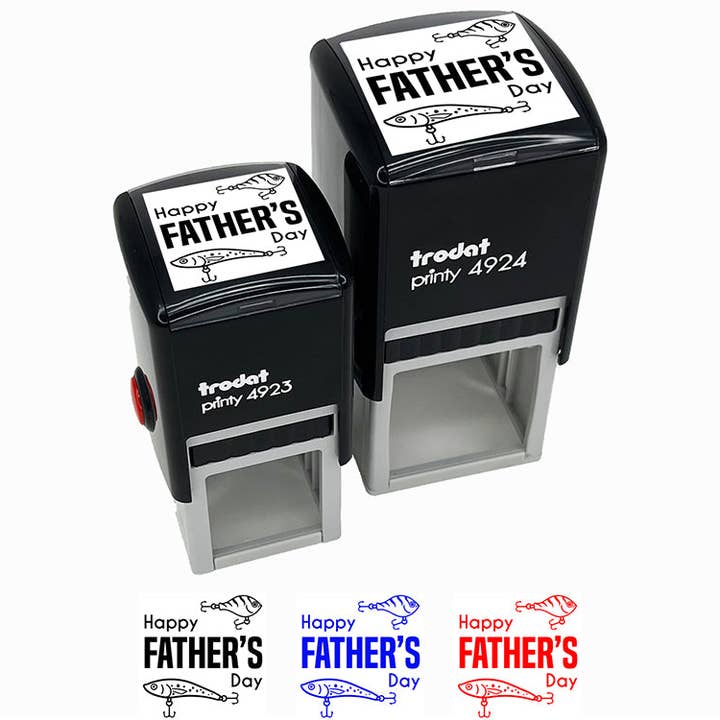 Sniggle Sloth - Wholesale Rubber/Decorative Stamp - Happy Father's Day Fishing Lure Bait Self-Inking Rubber Stamp Ink Stamper7