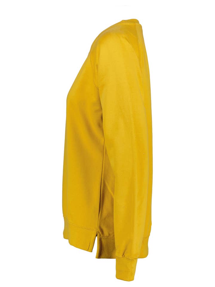 MT Brand Apparel - Wholesale Graphic Sweatshirt - Women's - In A Good Place 'Woodsy' Customizable Hi/Low Crew Pullover4