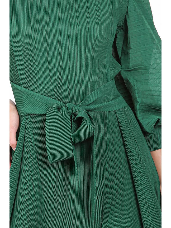Beulah Style - Wholesale Dress - Women's - Bowtie Waist Pleats Maxi Dress
OC3780
