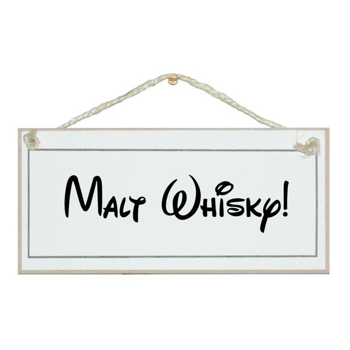 Whisky malto! Segni di bevande per la vendita all'ingrosso da parte di Crafty Clara