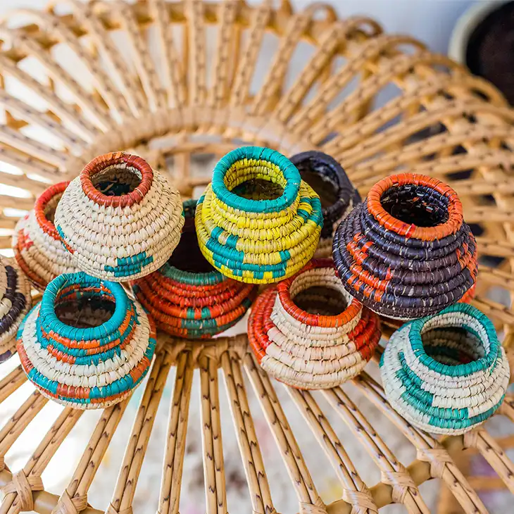 Waasiwolves - Wholesale Decorative Plate/Dish/Bowl - Package of 12 Miniature Papago Baskets5