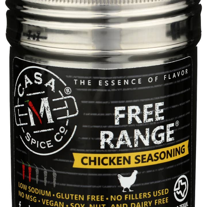 Free Range® Chicken Seasoning - Stainless Steel Shaker for wholesale by Casa M Spice Co LLC
