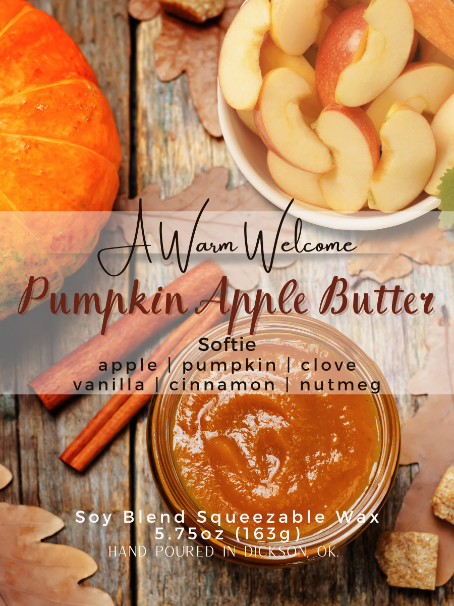 A Warm Welcome - Wholesale Wax Melt - Pumpkin Apple Butter Softie | Squeeze Wax Melt | Soft Candle1