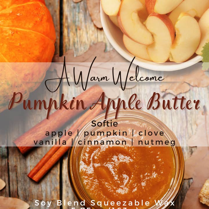 A Warm Welcome - Wholesale Wax Melt - Pumpkin Apple Butter Softie | Squeeze Wax Melt | Soft Candle1